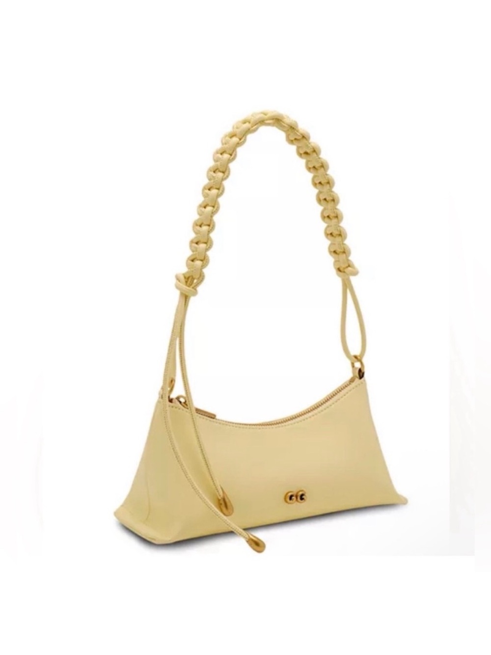Cult Gaia Osa Leather Shoulder Bag in Buttercream Brand New
